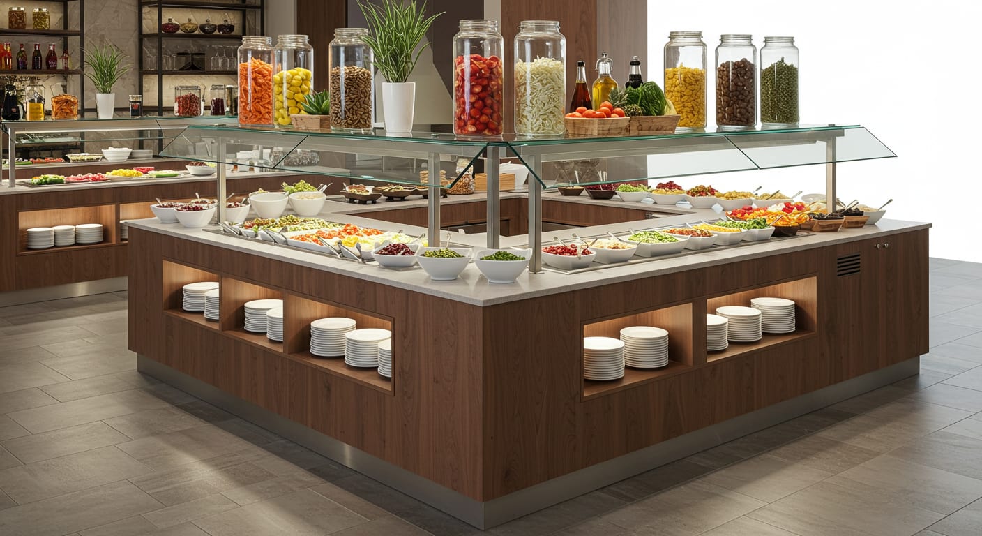 Classical Buffet Counter Hot Buffet Counter | DMD Furnishing