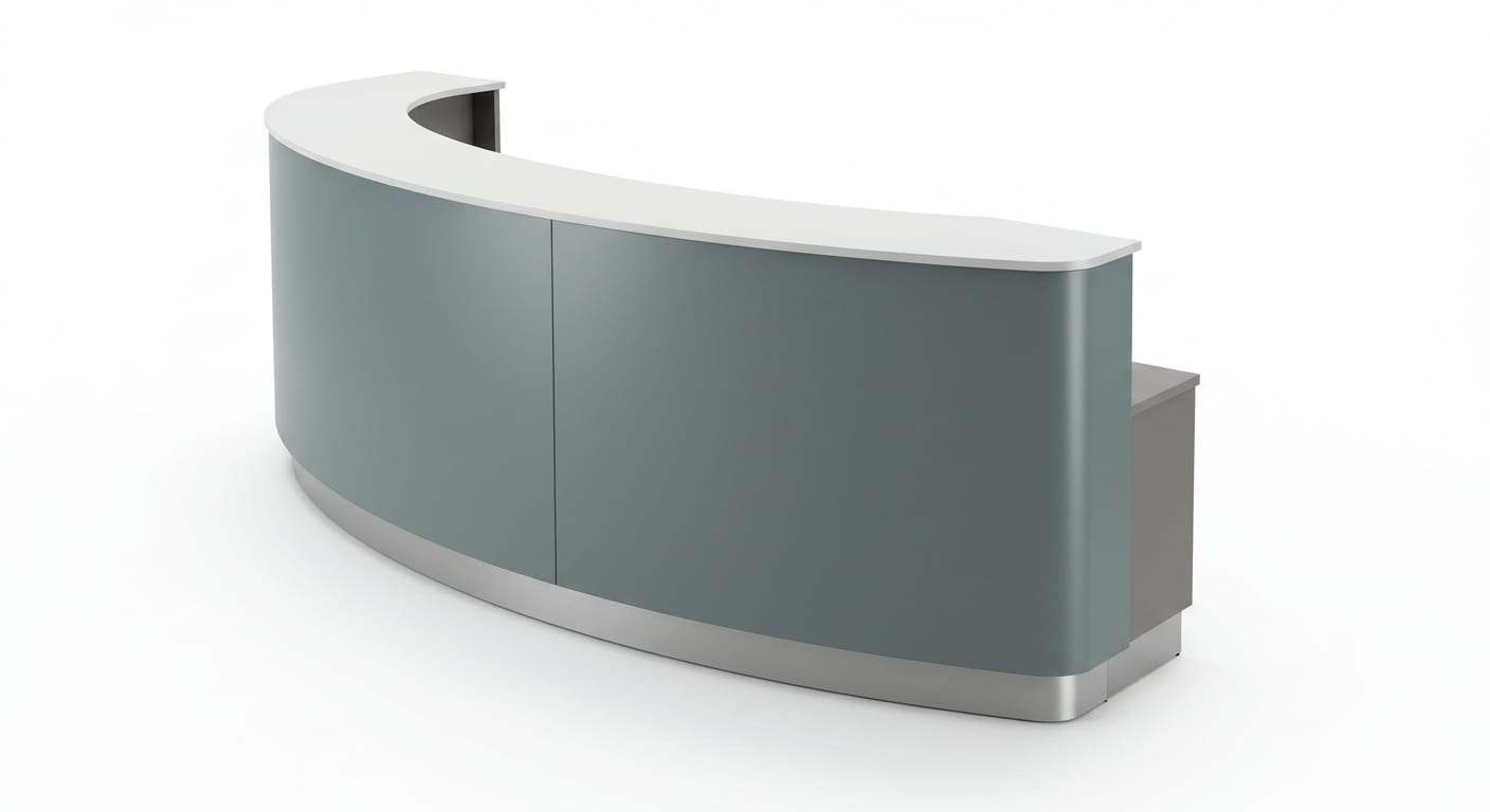 Curved Desk for Hospital environments, alternate view