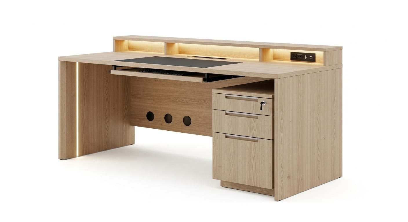 Executive Desk for Hotel environments, alternate view