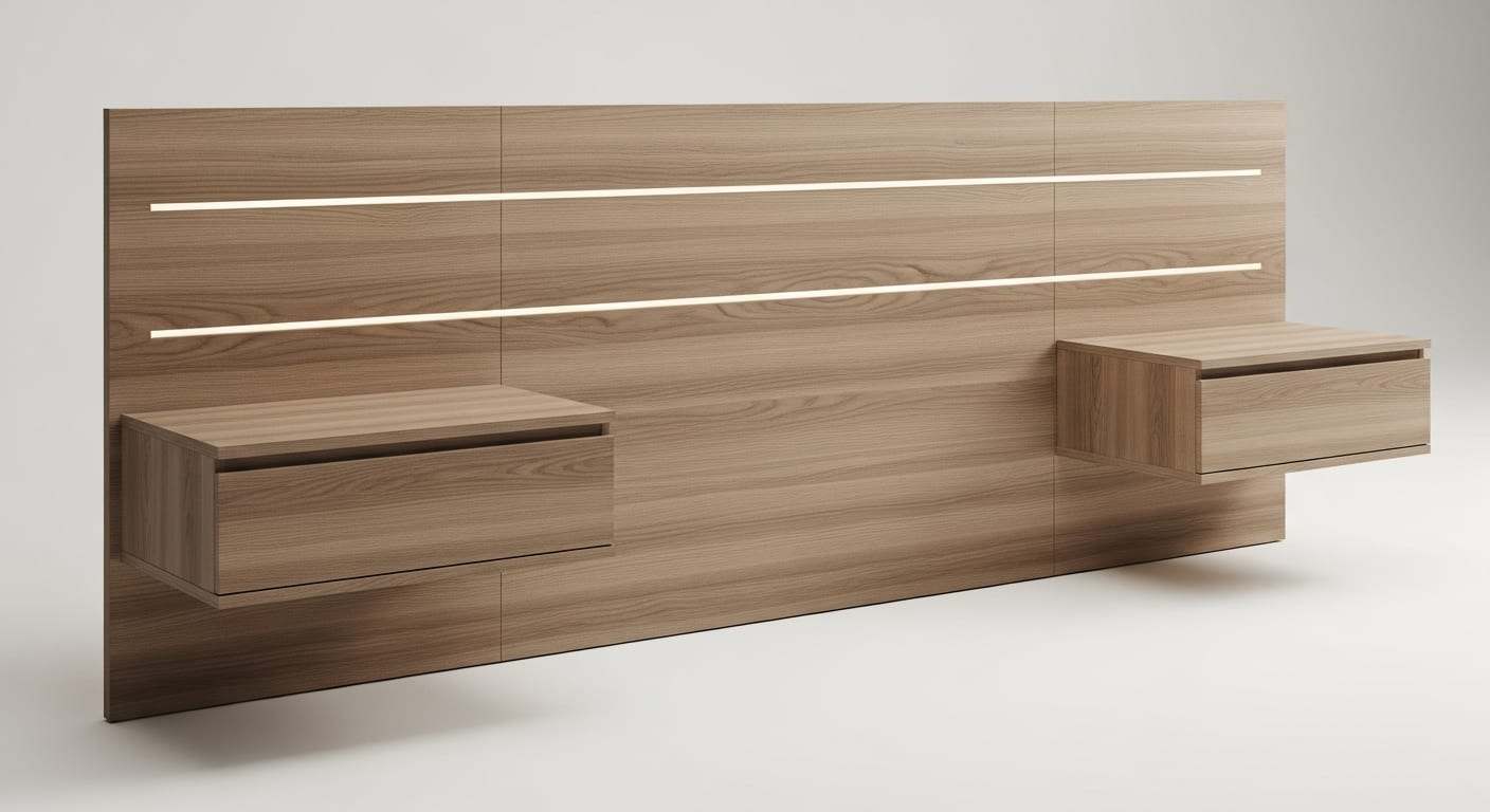 King MDF Headboard Unit for Hotel environments