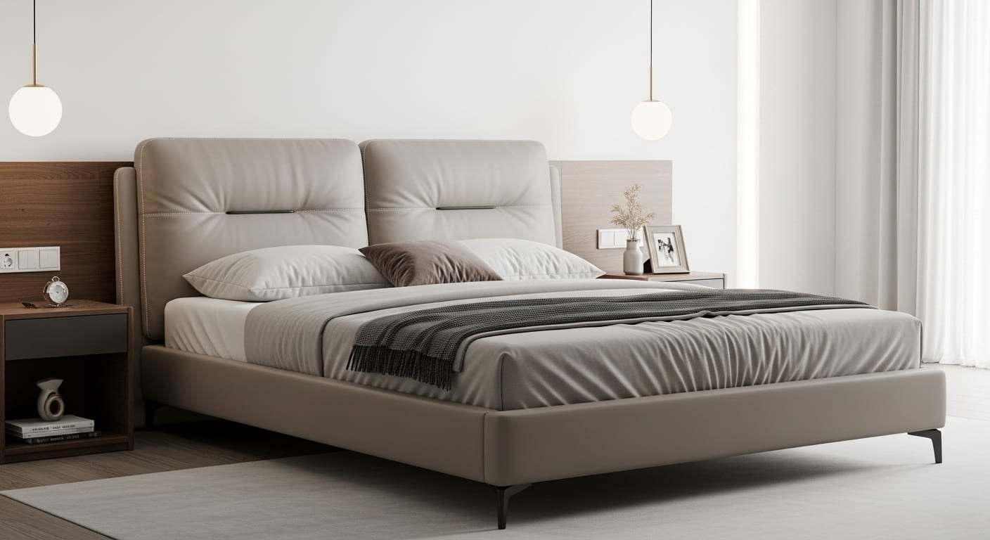 King Upholstered Headboard Unit for Hotel environments