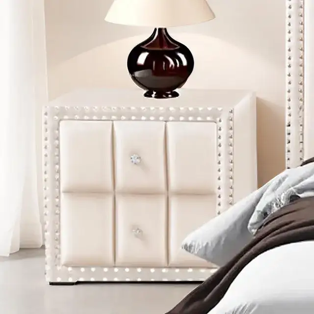 Contemporary Beige Bedroom Set for Residential environments, alternate view