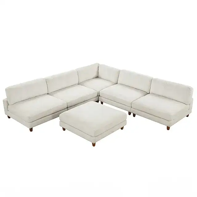 Contemporary Beige Modular Sectional for Residential environments, alternate view