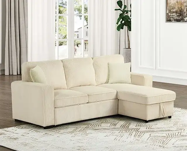 Contemporary Beige Sectional Sofa for Residential environments
