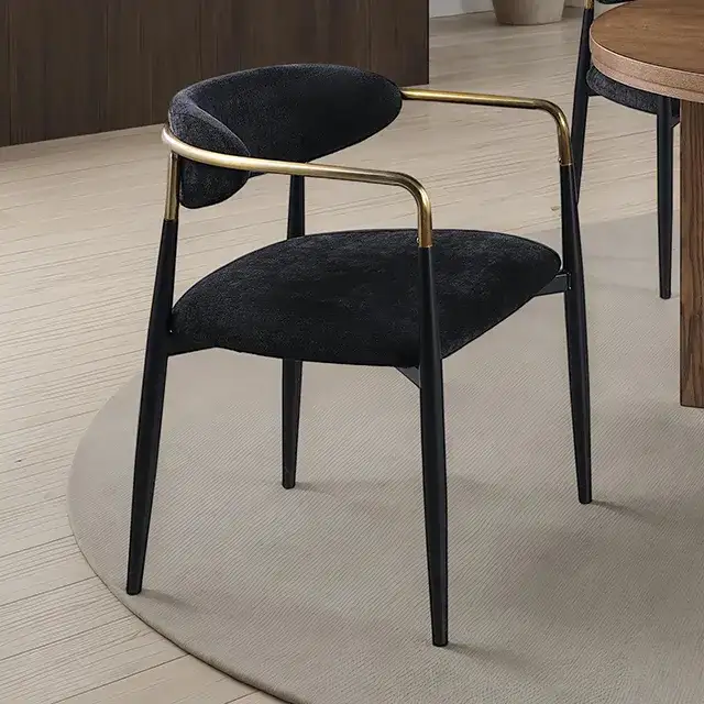 Contemporary Black Accent Chair for Residential environments, alternate view