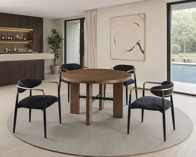 Contemporary Black Accent Chair for Residential environments