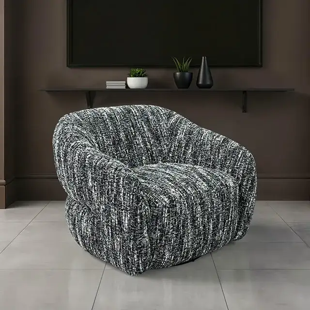 Contemporary Black Accent Chair (Pyrena) for Residential environments