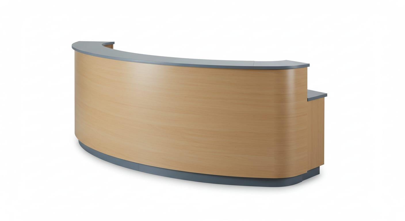 Curved Desk, custom commercial furniture by DMD Furnishing