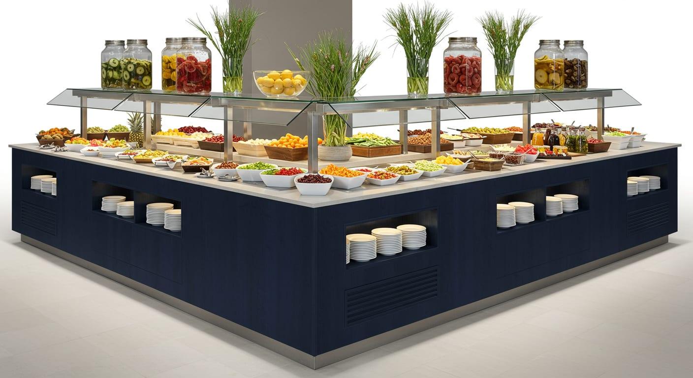Hot Buffet Counter - Buffet Counter - Deep Navy 1