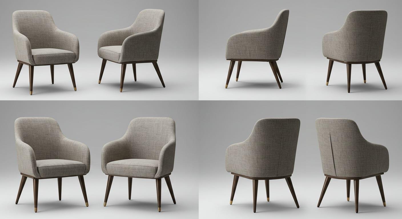 Metal Dining Chair for Hotel environments, alternate view