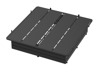 King Bed Frame - Metal for Hotel environments, alternate view