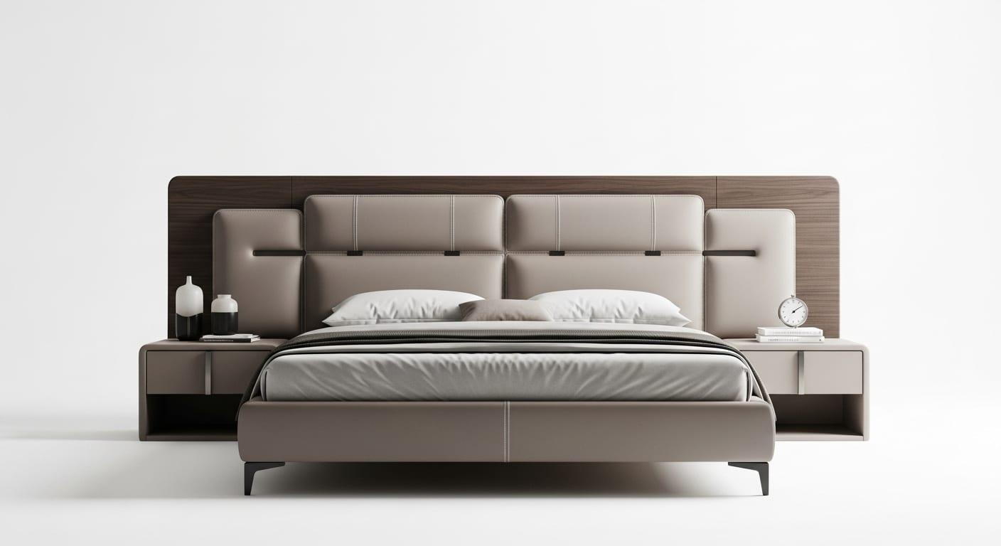 King Upholstered Headboard Unit for Hotel environments, alternate view