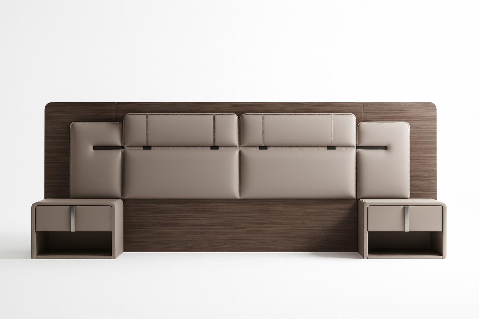 King Upholstered Headboard Unit for Hotel environments