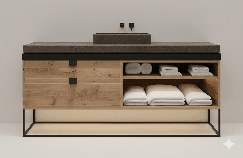 Vanity 5, custom commercial furniture by DMD Furnishing