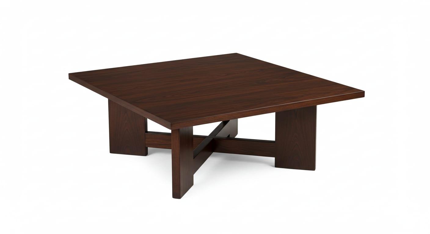 Square Coffee Table - Square Coffee Table Cross Legs X style