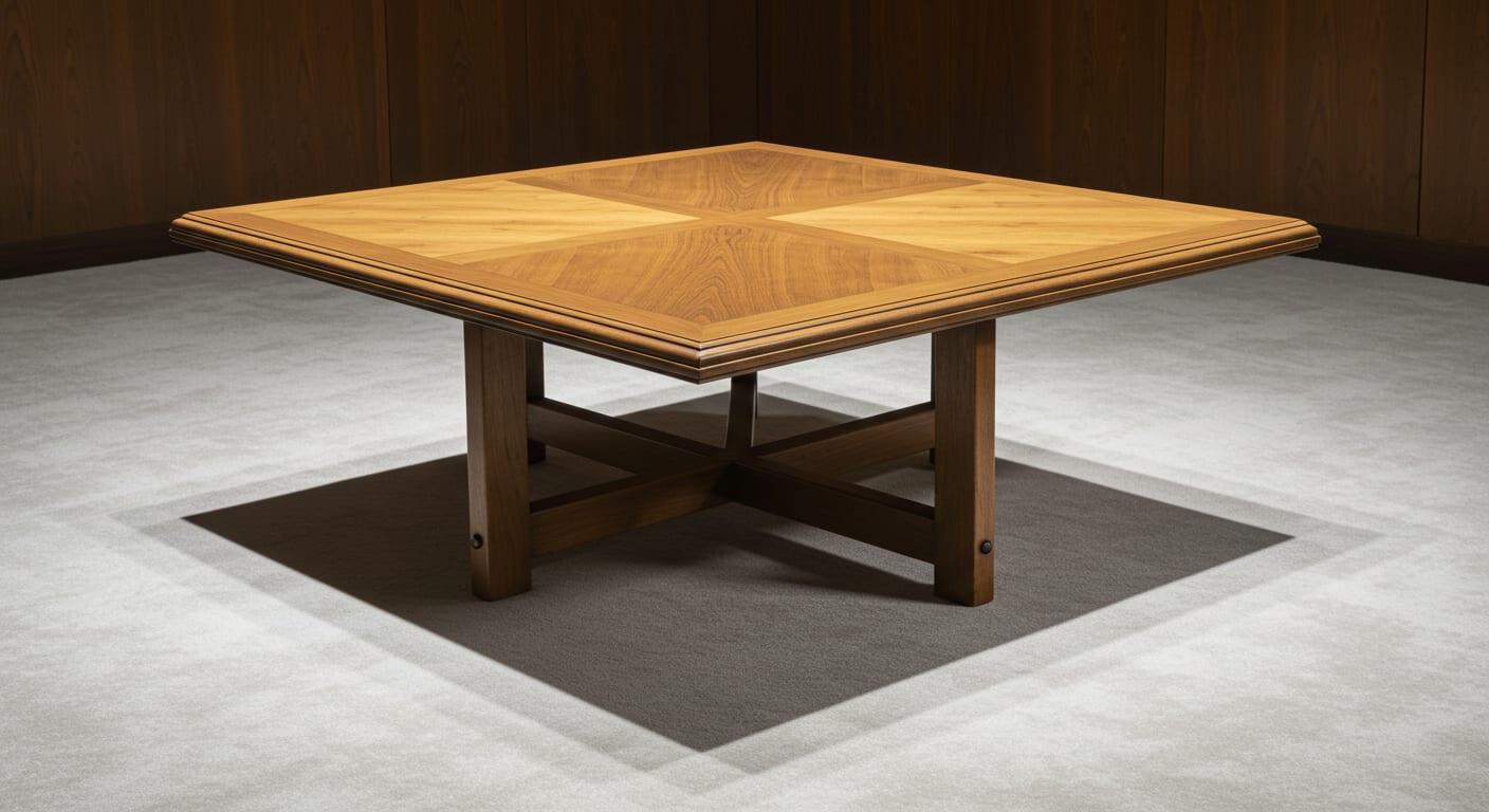 Square Coffee Table - Square Coffee Table Cross Wood Legs