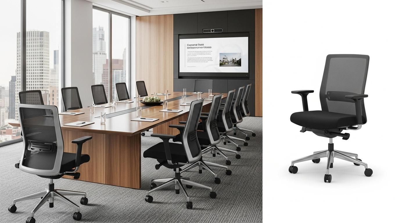 Conference Room Chairs - DMD FlowGrid Mesh Chair
