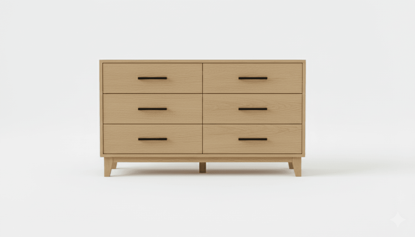 Six Drawer Dresser - bedroom
