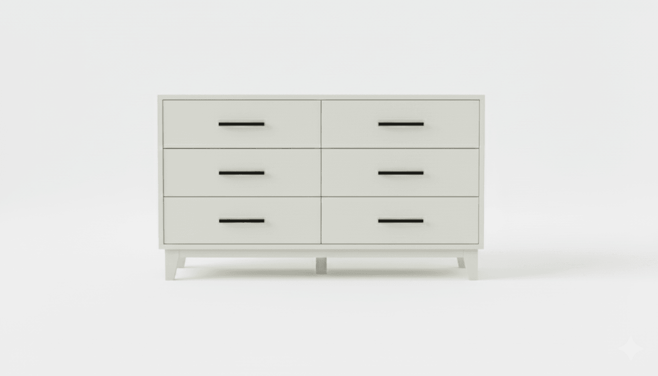 Six Drawer Dresser - bedroom