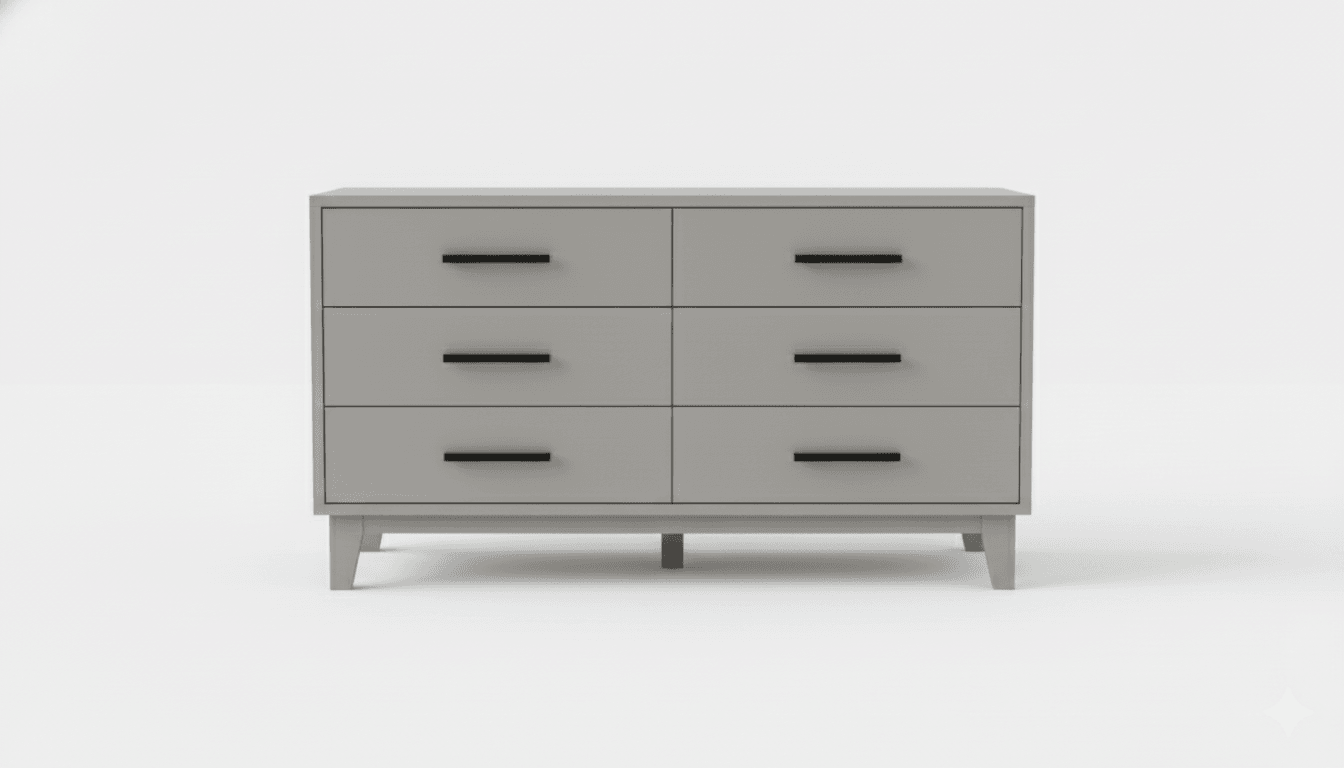 Six Drawer Dresser - bedroom