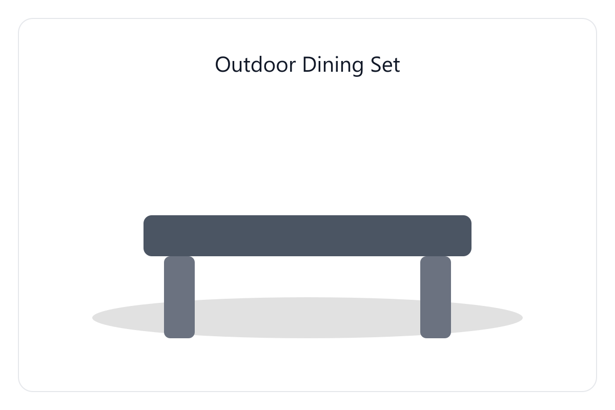 Outdoor Dining Set for Residential environments