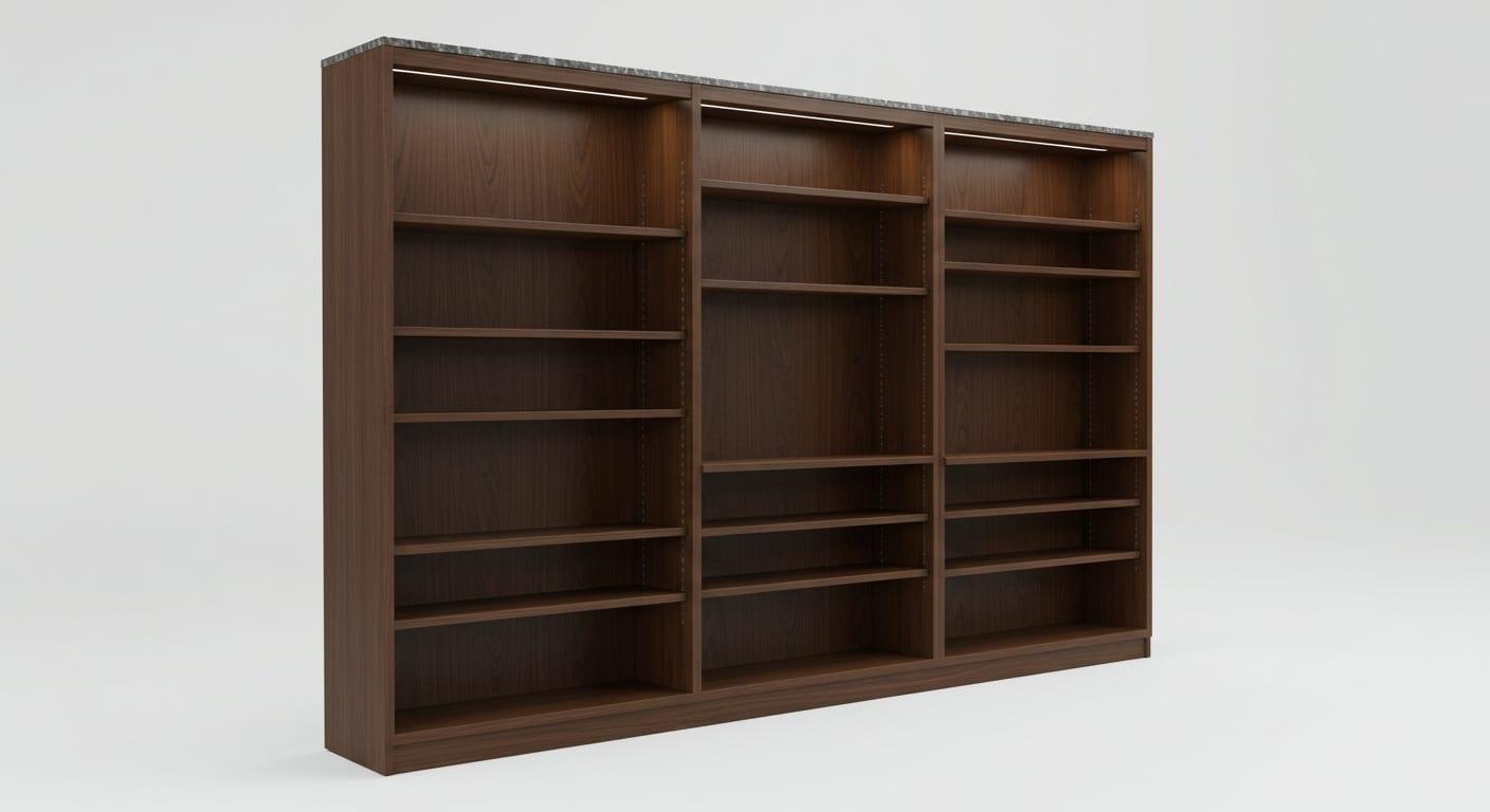 Tall Bookshelf, custom commercial furniture by DMD Furnishing