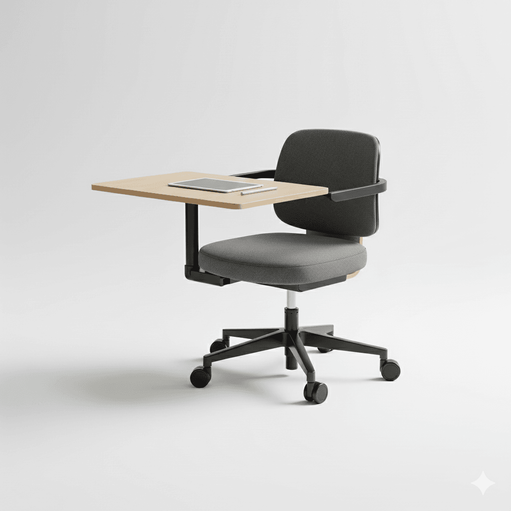 Attached Desk-Chair for Educational Facilities environments, alternate view