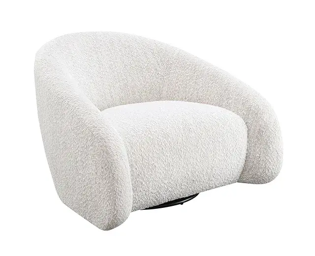 Contemporary Beige Accent Chair — Lounge Chair, view 3