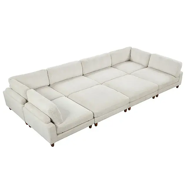 Contemporary Beige Modular Sectional — Sofa, view 7