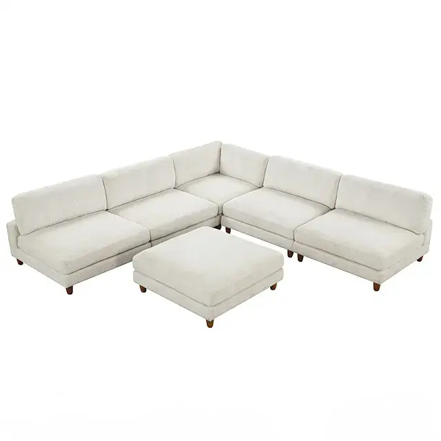 Contemporary Beige Modular Sectional — Sofa, view 2