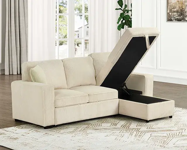 Contemporary Beige Sectional Sofa — Sofa, view 2