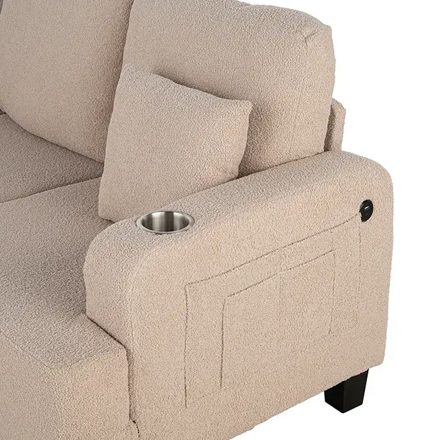 Contemporary Beige Sofa — Sofa, view 8