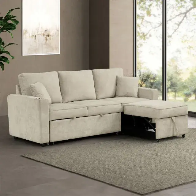 Contemporary Beige Sofa (Kendal) — Sofa, view 4