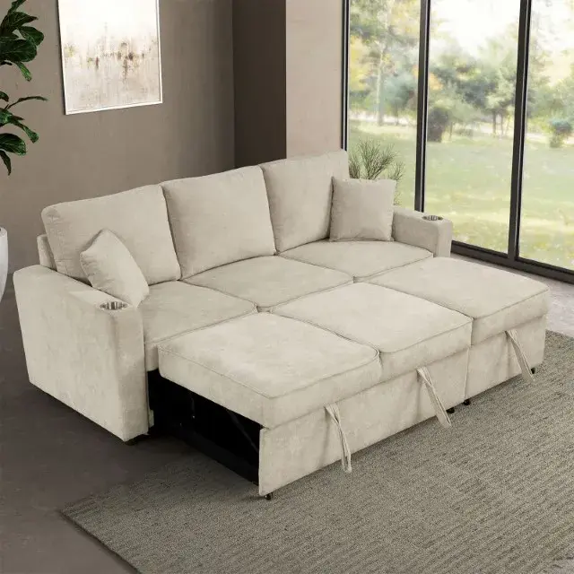 Contemporary Beige Sofa (Kendal) — Sofa, view 5