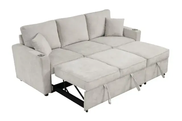 Contemporary Beige Sofa (Kendal) — Sofa, view 2