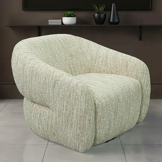 Contemporary Birche Beige Accent Chair — Lounge Chair, main view