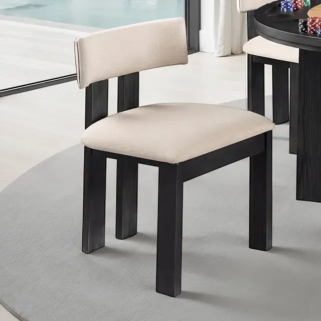 Contemporary Black Side Chair, Set of 2 (Gaetani) — Lounge Chair, view 3