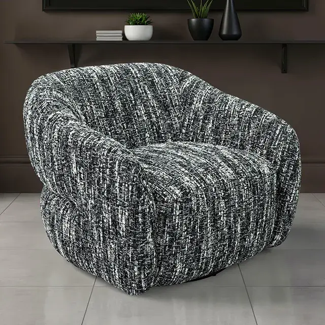 Contemporary Black Accent Chair (Pyrena) — Lounge Chair, view 3