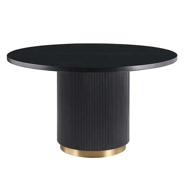 Contemporary Black Dining Set — Dining Table, view 2