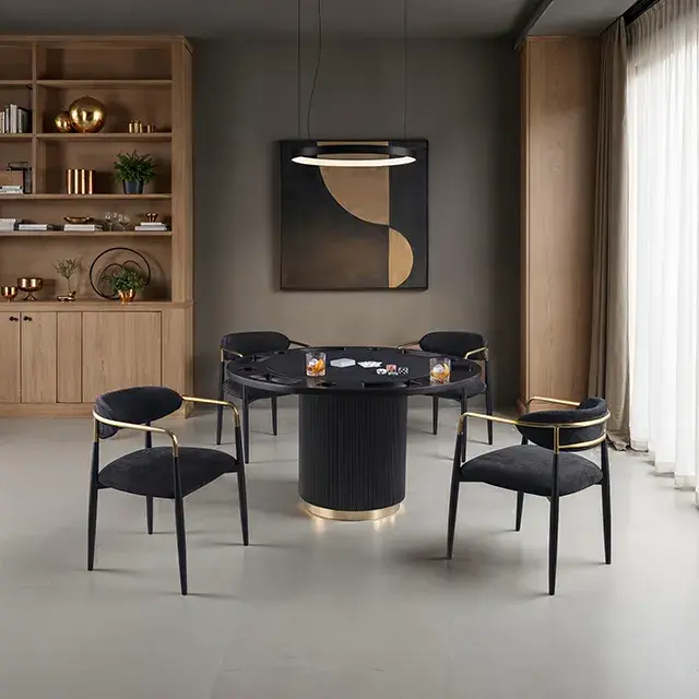 Contemporary Black Dining Set — Dining Table, view 6