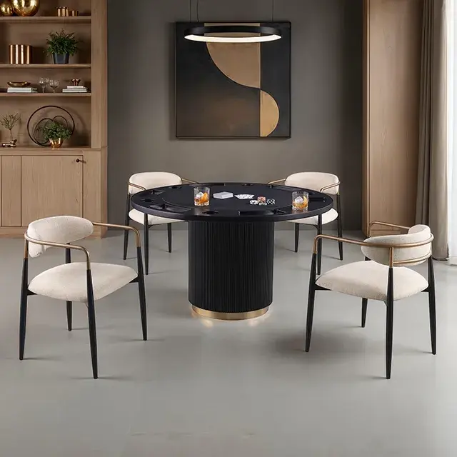 Contemporary Black Dining Set — Dining Table, view 7