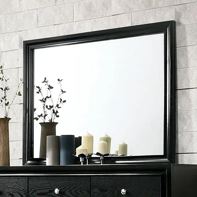 Contemporary Black Nightstand — Nightstand, view 4