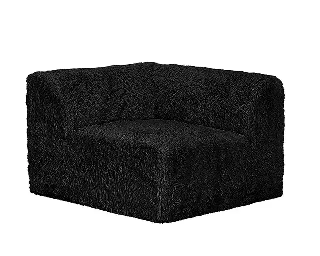 Contemporary Black Sectional Sofa — Sofa, view 4