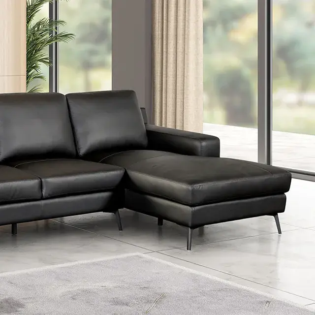 Contemporary Black Sectional Sofa (Stordal) — Sofa, view 4