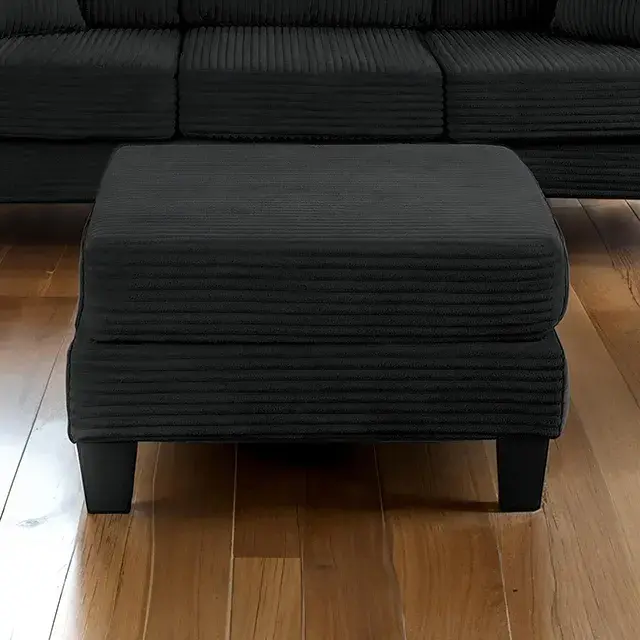 Contemporary Black Sofa (Moretaine) — Sofa, view 4