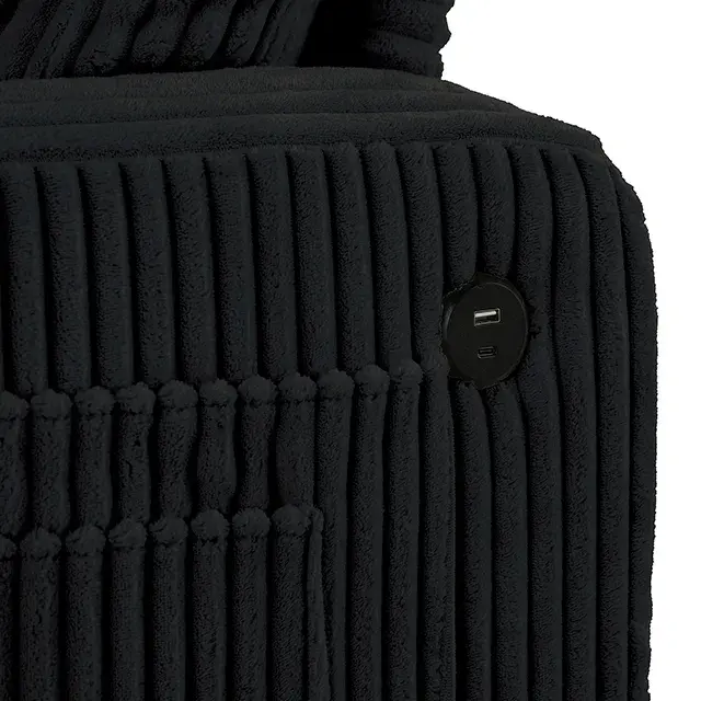 Contemporary Black Sofa (Moretaine) — Sofa, view 6