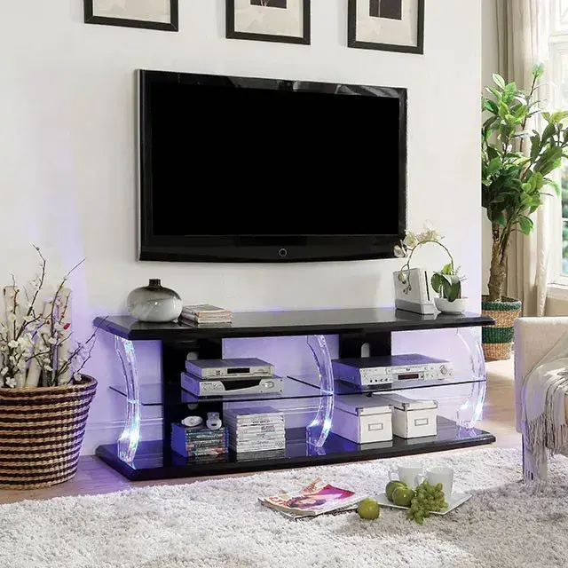 Contemporary Black TV Console, custom commercial furniture by DMD Furnishing
