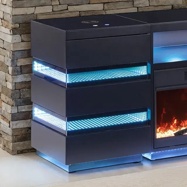 Contemporary Black TV Console (Terni) — TV Unit, main view