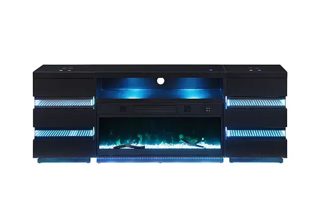 Contemporary Black TV Console (Terni) — TV Unit, view 13