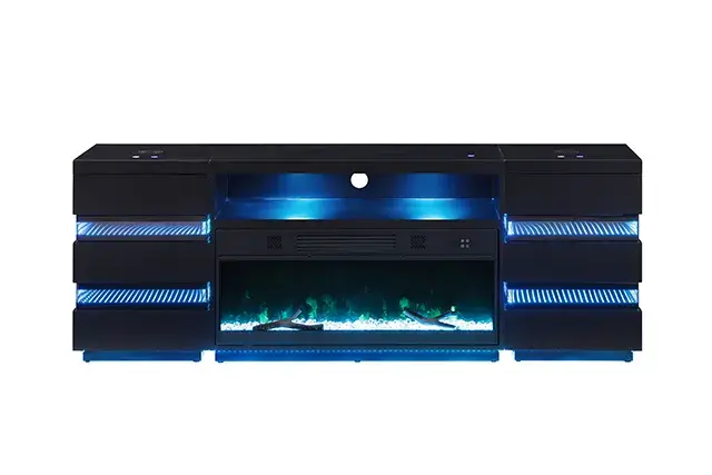 Contemporary Black TV Console (Terni) — TV Unit, view 14